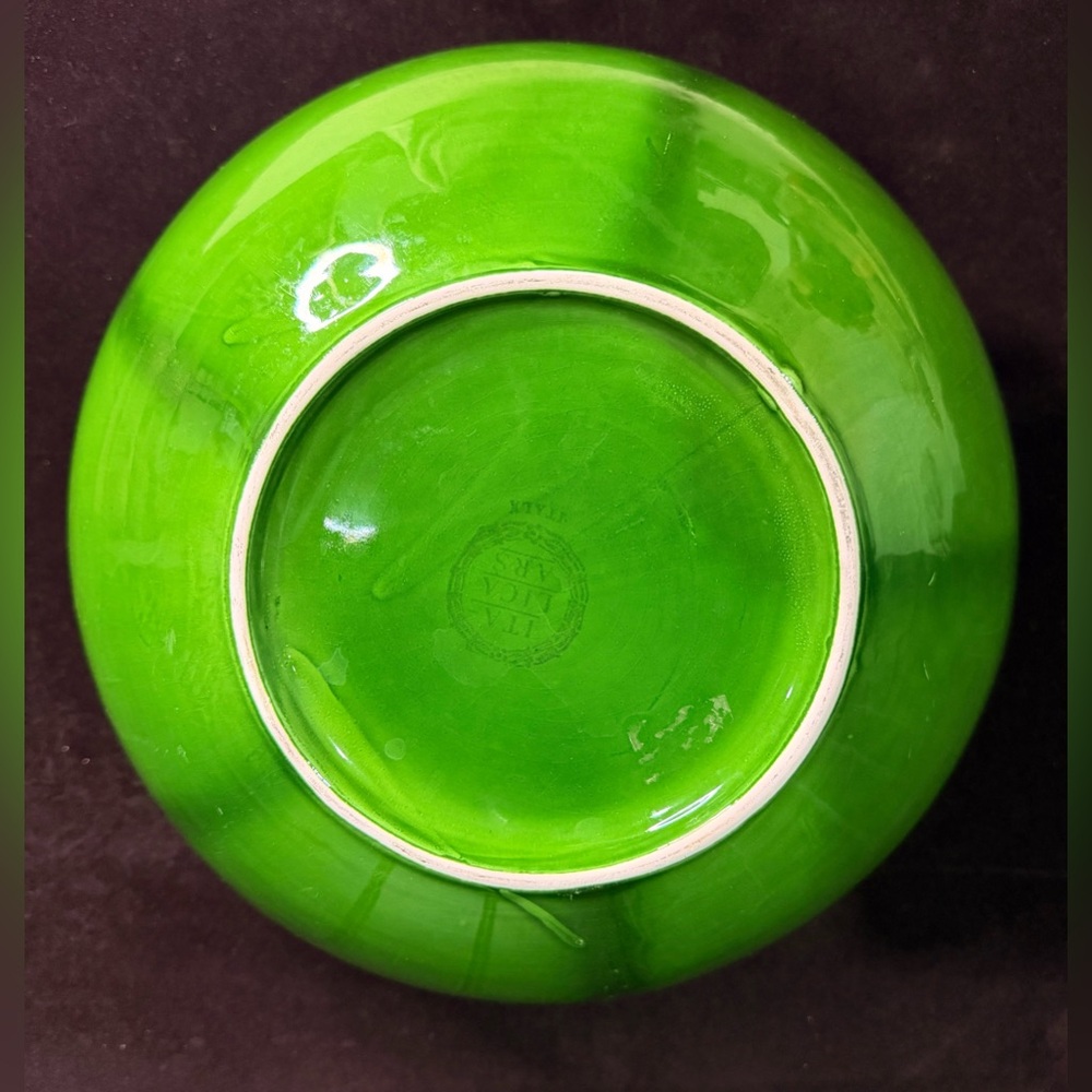 Arte Italica Vibrant Green/Red Large Bowl - Picture 7 of 8